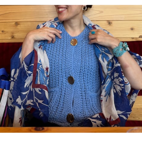 Eté Scarf（blue)