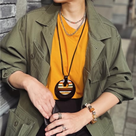 double moon necklace （multicolor）