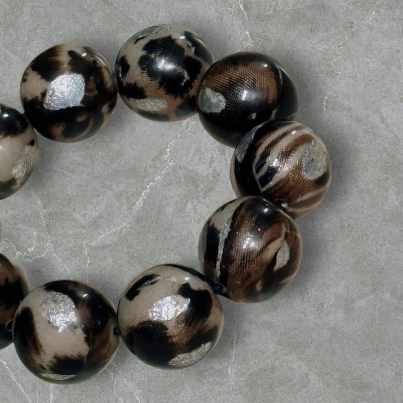 leopard wood bracelet | La robe froufrou