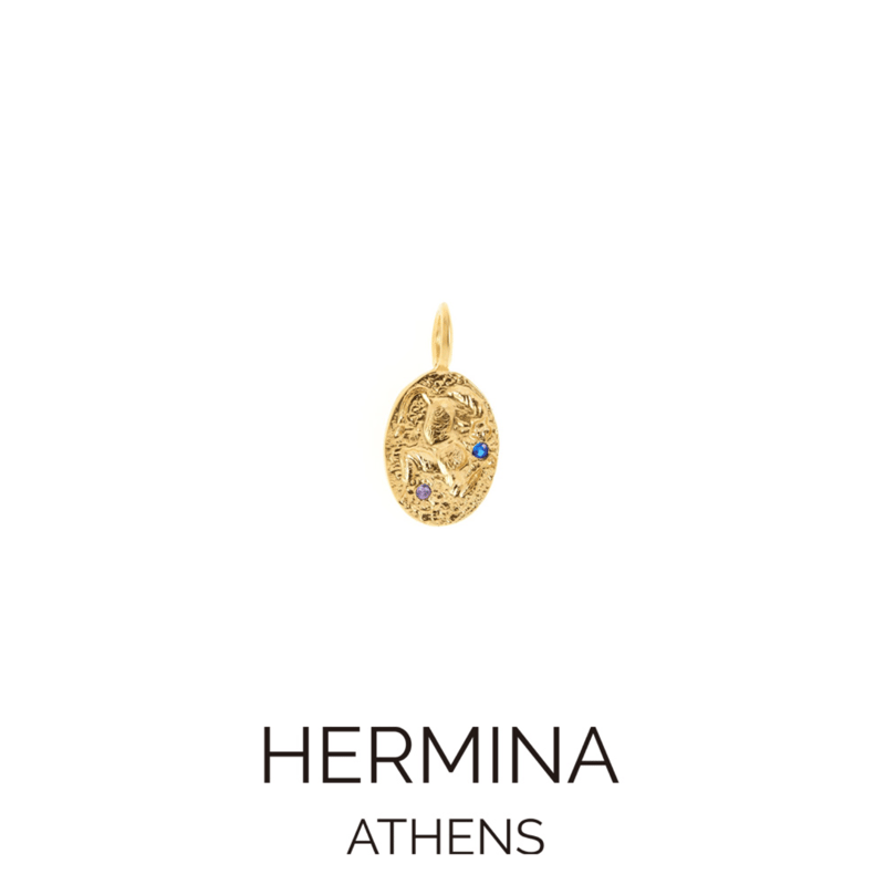 HERMINA ATHENS ゴールドブレスレット 925シルバー HERMINA ATHENS ヘルミーナアセン Phaistos Sealstone チャーム