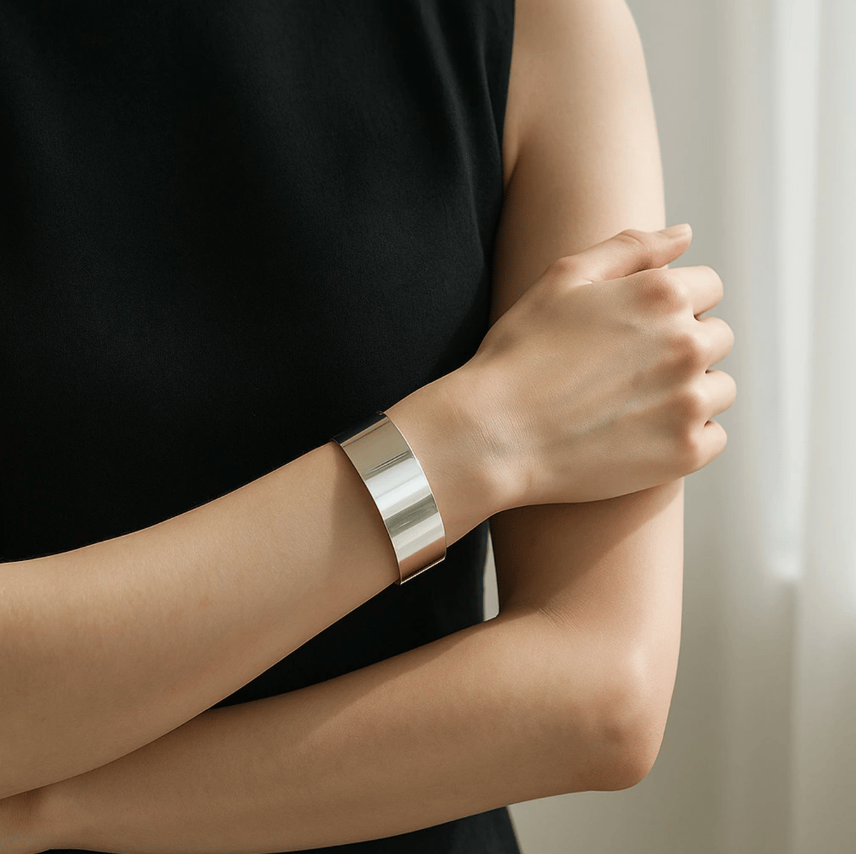 ERICKA NICOLAS BEGAY【25A ナバホ フラット プレーン バングル (Sサ