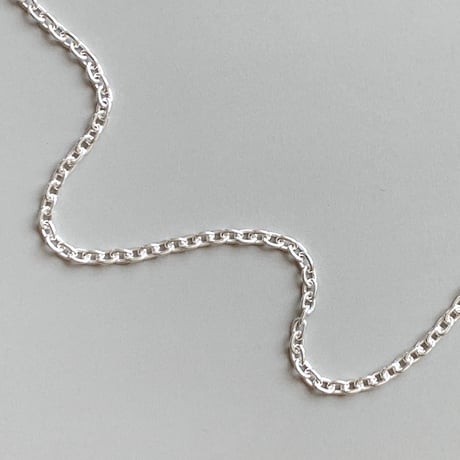 【50cm】Sterling silver 925 Oval Link Chain Necklace あずき