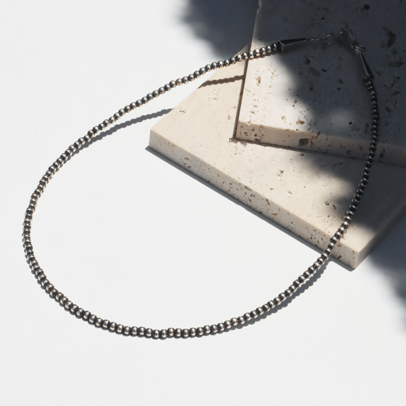 【新品未使用】ERICKA NICOLAS BEGAY PIERCE ERICKA NICOLAS BEGAY【5mm/40cm Oxidized navajo p