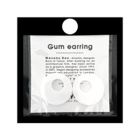 【取寄せ】acrylic【サークル大 ホワイト】GUM EARRING parts  アクリリック 坂雅子