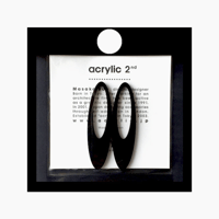 【取寄せ】acrylic【ロングオーバル ブラック】GUM EARRING parts アクリリック 坂雅子