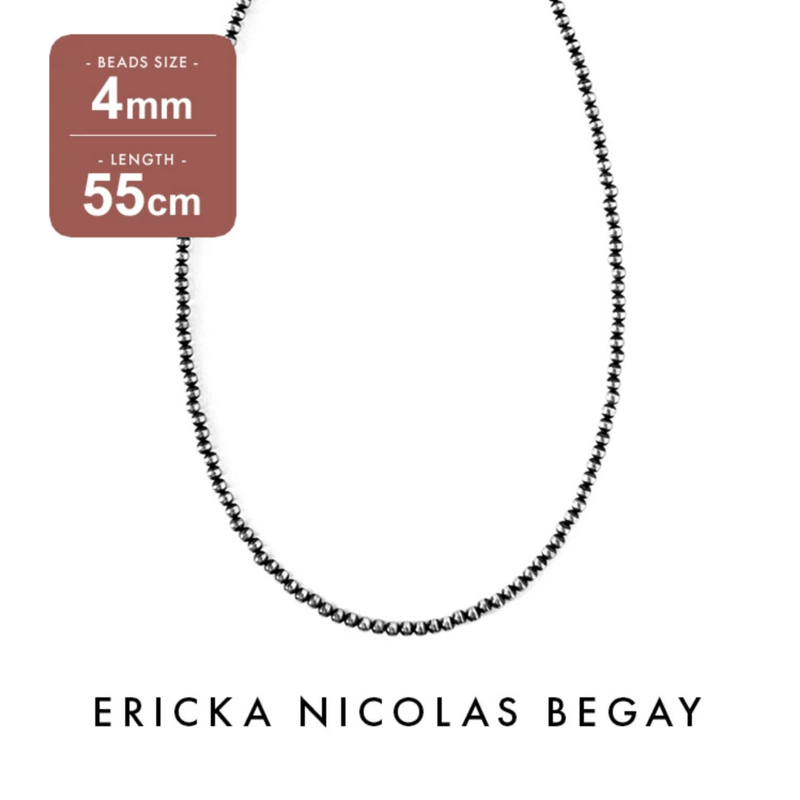ERICKA NICOLAS BEGAY 4mm/55cm Oxidized navajo