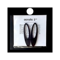 【取寄せ】acrylic【ロングオーバル グレー】GUM EARRING parts アクリリック 坂雅子