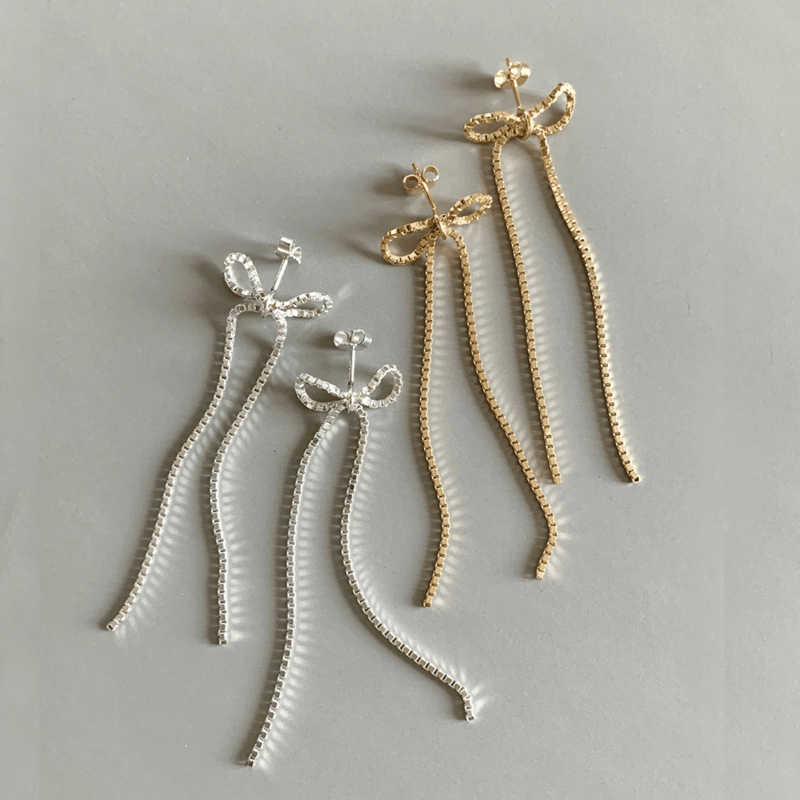 SASKIA DIEZ サスキア ディツ】【リボン ピアス シルバー925 ゴールド