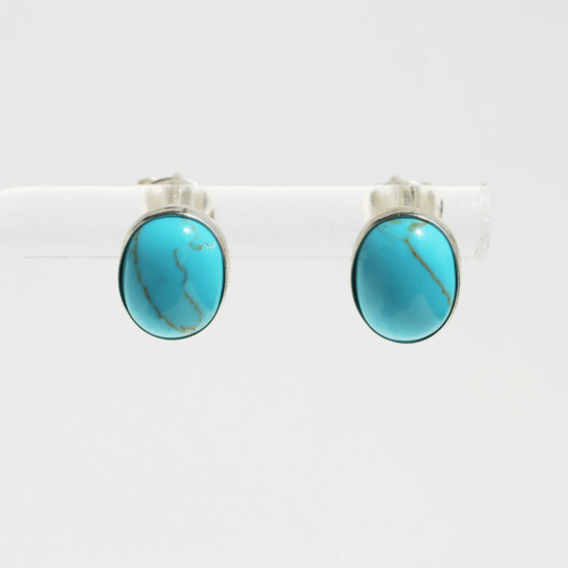 HARPO ハルポ【E331】TURQUOISE CABOCHON EARRINGS ターコイ