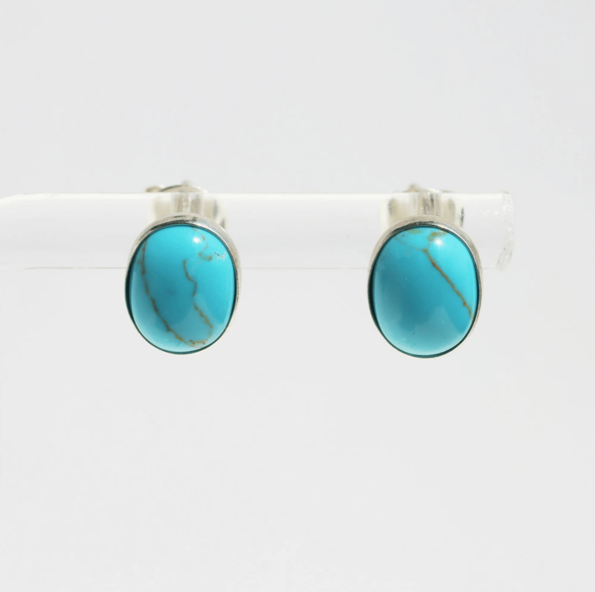 HARPO ハルポ【E331】TURQUOISE CABOCHON EARRINGS ターコイ