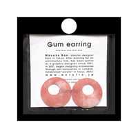 【取寄せ】acrylic【サークル大 ピンク 和紙】GUM EARRING parts アクリリック 坂雅子