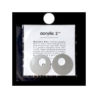 【取寄せ】acrylic【サークル大 アルミ シルバー】 Aluminium Parts ゴムイヤリング