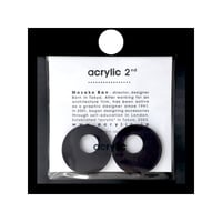 【取寄せ】acrylic【サークル大 グレー】GUM EARRING parts アクリリック 坂雅子
