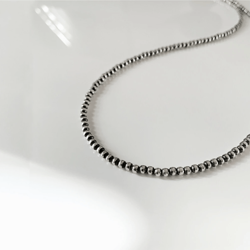ERICKA NICOLAS BEGAY【3mm/35cm Oxidized navajo p ERICKA NICOLAS BEGAY【3mm/35cm Oxidized navajo p