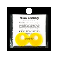 【取寄せ】acrylic【サークル大 イエロー】GUM EARRING parts アクリリック 坂雅子