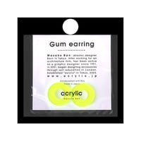 【取寄せ】acrylic【サークル小 ネオンイエロー 】GUM EARRING parts アクリリック 坂雅子