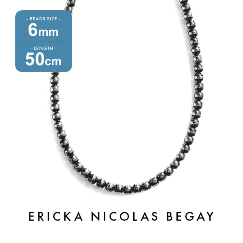 ERICKA NICOLAS BEGAY【6mm/50cm Oxidized navajo p