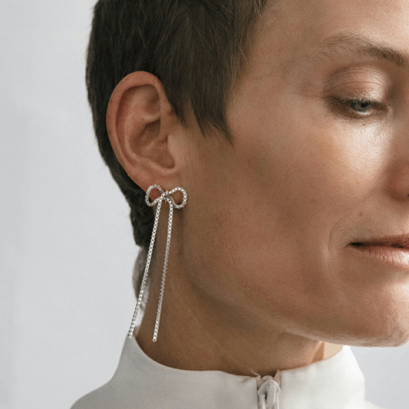 【8月お値下げ】SASKIA DIEZ サスキアディッツ シルバー925 ピアス Saskia Diez(サスキアディッツ)】 FLUID EARRINGS SHORT SILVER