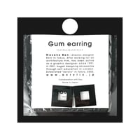 【取寄せ】acrylic【スクエア小 ブラック】GUM EARRING parts アクリリック 坂雅子