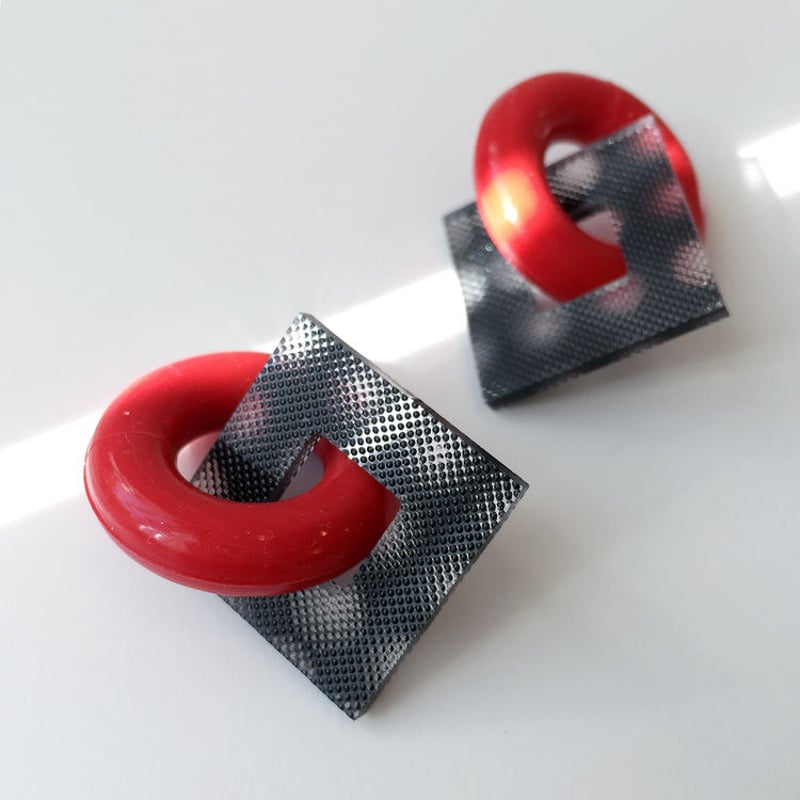 ハンドメイドアクセサリー kokinchan グリーンクォーツ/ブラックカルセドニー K18ネックレス(トンボ