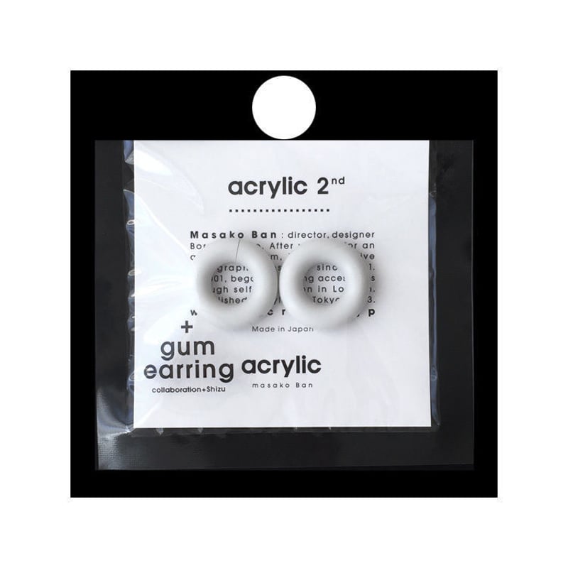 ACUS M1 Ayre + 別売りカムセット acrylic｜861 Gum earring set (BK/SL) ガムイヤリングセット サークル