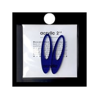 【取寄せ】acrylic【ロングオーバル ブルー】GUM EARRING parts アクリリック 坂雅子