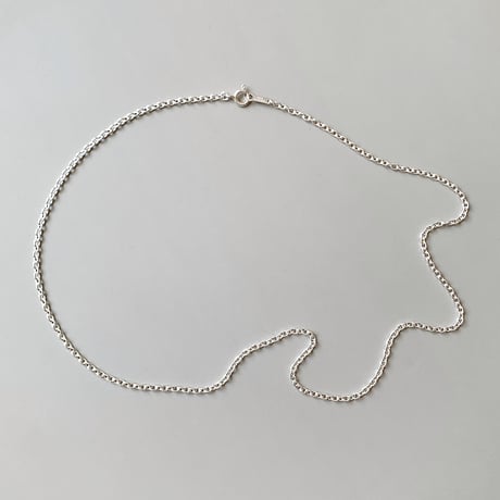 【50cm】Sterling silver 925 Oval Link Chain Necklace あずき