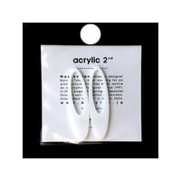 【取寄せ】acrylic【ロングオーバル ホワイト】GUM EARRING parts アクリリック 坂雅子