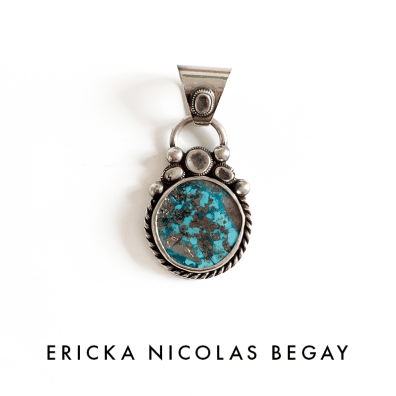 ERICKA NICOLAS BEGAY【ソノラン ターコイズ ペンダントトップ ERICKA NICOLAS BEGAY【ソノラン ターコイズ ペンダントトップ