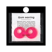 【取寄せ】acrylic【サークル大 ネオンピンク】GUM EARRING parts アクリリック 坂雅子
