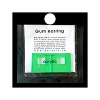 【取寄せ】acrylic【スクエア大 グリーン】GUM EARRING parts アクリリック 坂雅子