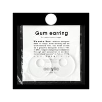 【取寄せ】acrylic【サークル大 フロストホワイト】GUM EARRING parts  アクリリック 坂雅子