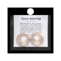 【取寄せ】acrylic【サークル大 ベージュ 和紙】GUM EARRING parts アクリリック 坂雅子