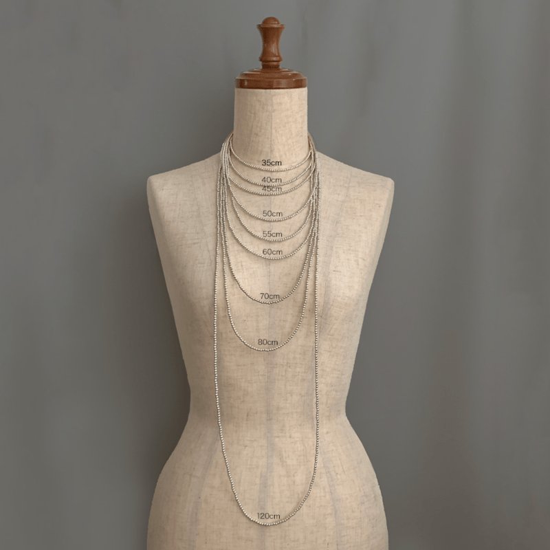 ERICKA NICOLAS BEGAY ナバホパールNC 3mm-40cm ERICKA NICOLAS BEGAY 3mm/40cm Oxidized navajo