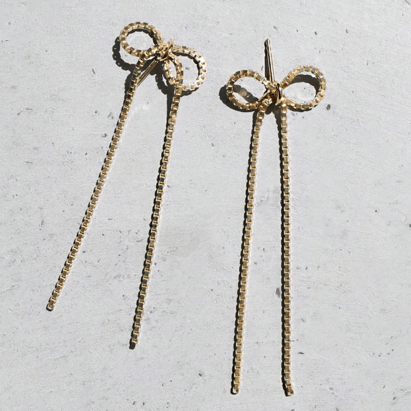 SASKIA DIEZ サスキア ディツ】【リボン ピアス シルバー925 ゴールド