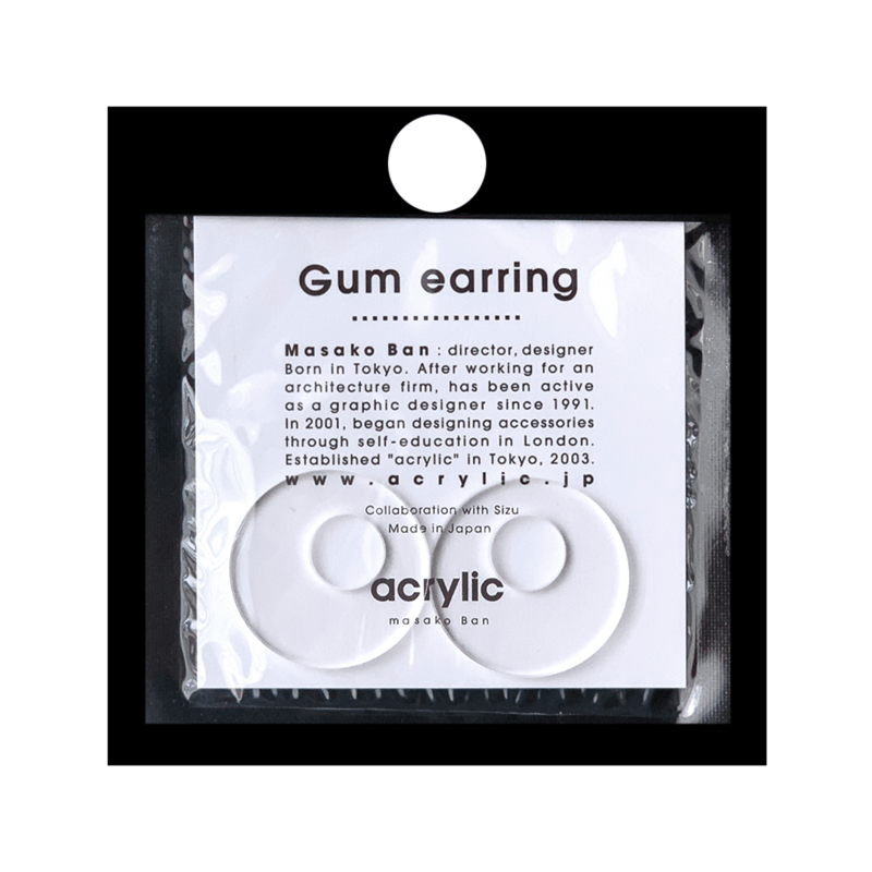 取寄せ】acrylic【サークル大 クリア】GUM EARRING parts