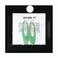 【取寄せ】acrylic【ロングオーバル グリーン 和紙】GUM EARRING parts アクリリック 坂雅子