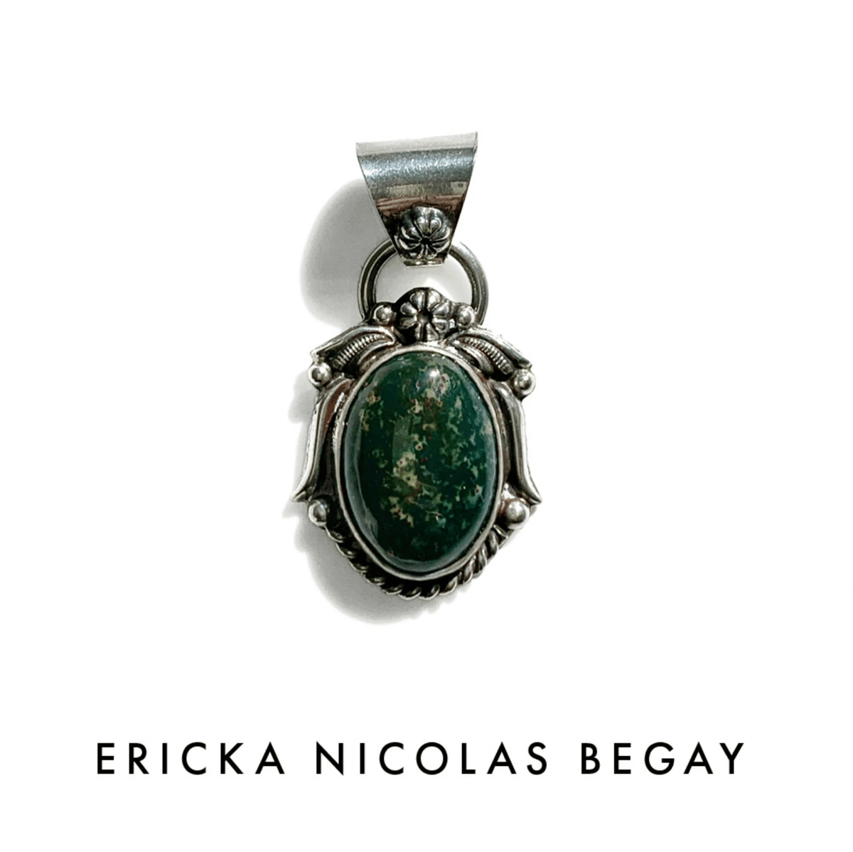 ERICKA NICOLAS BEGAY【05 ブラッドストーン ペンダントトップ 】ハン