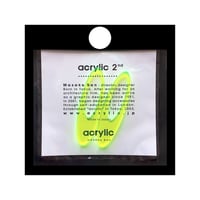 【取寄せ】acrylic【ロングオーバル  ネオンイエロー】GUM EARRING parts アクリリック 坂雅子