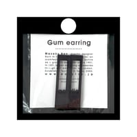 【取寄せ】acrylic【ロングレクタングル グレー】GUM EARRING parts アクリリック 坂雅子