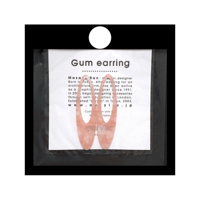 【取寄せ】acrylic 【和紙 ロングオーバル ピンク】GUM EARRING parts アクリリック 坂雅子