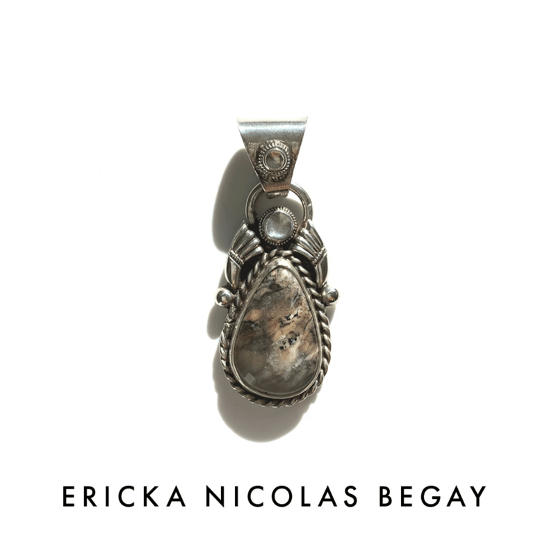 ナバホ tiger eye シルバー 925 デカい トップ ネックレス