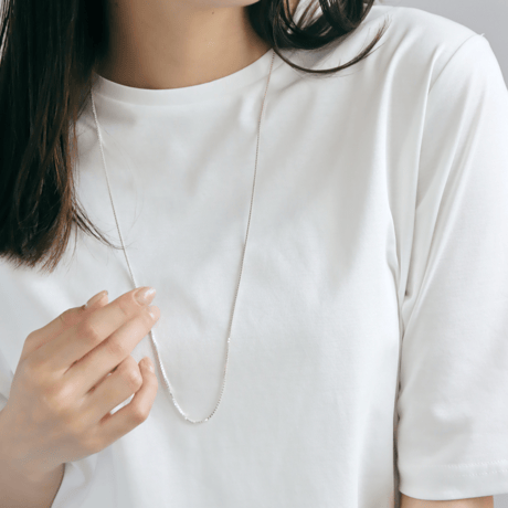 【SASKIA DIEZ サスキアディツ】 SILVER FRINGE NECKLACE NO1 シルバー フリンジ ネックレス 750mm×1.5mm 925 Sterling Silver