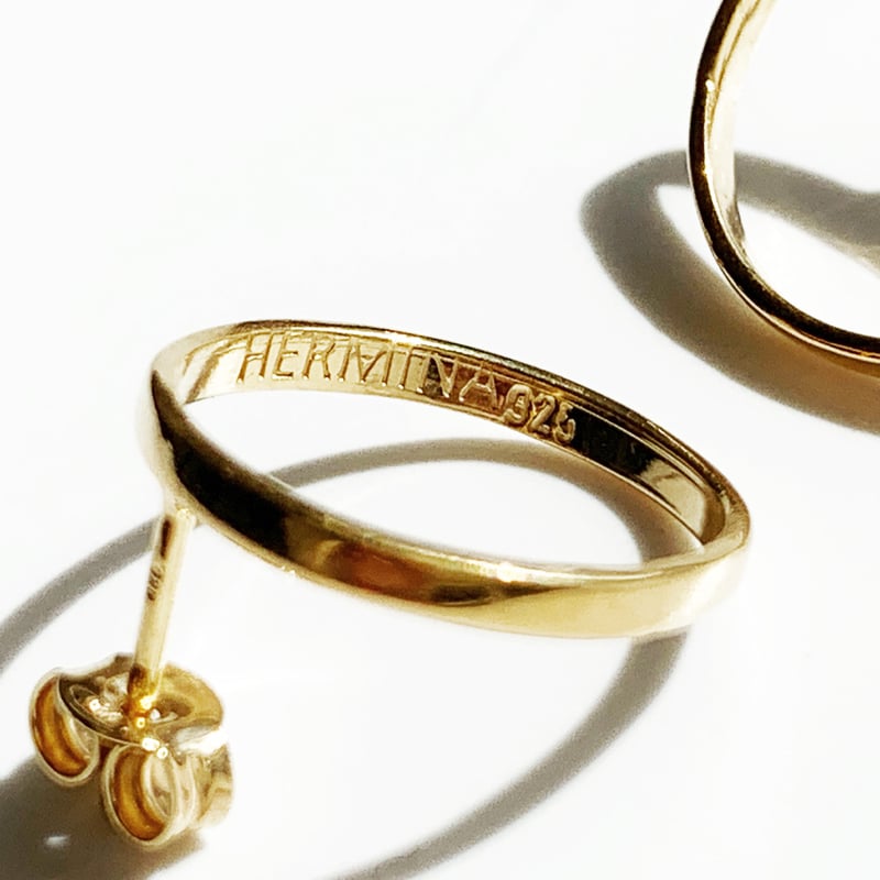 HERMINA ATHENS ヘルミーナ アテネ】Band Earrings ゴールド バン