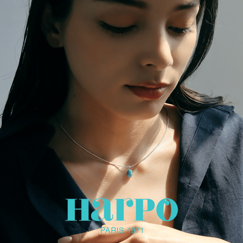 HARPO ハルポ【N331】ターコイズ ストーン ヘイシ シルバー チューブ