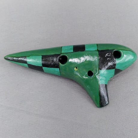 アケタ オカリナ アルトC シングル管 市松模様 Rモデル RT-5C-I