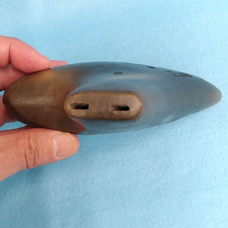 ティアーモ オカリナ アルトC ダブル管 黒陶シリーズ合奏モデル