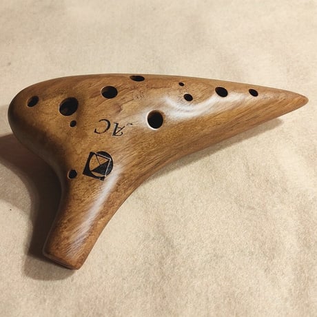 KIKUTANI 木製オカリナ アルトC シングル管 メイプル(楓)／バンブー(竹)
