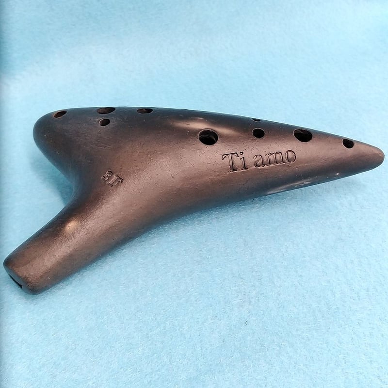 ティアーモ オカリナ ソプラノF シングル管 黒陶シリーズ合奏