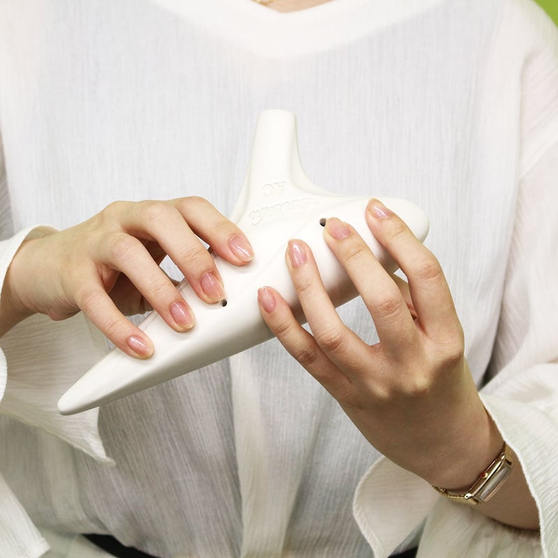 Satsuki AC ホワイトオカリナ ケース付き Satsuki Ocarina さつき オカリナ アルトC シングル管 AC